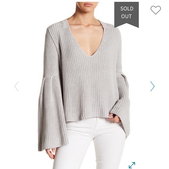 Free People Sweaters - FREE PEOPLE Damsel Bell Sleeve Knit Crop Sweater